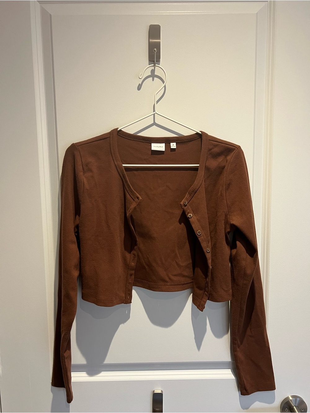 Sunday Best Chocolate Brown Cropped Knit Top